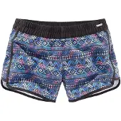 LASCANA Badeshorts , Damen, Gr. 38, N-Gr, schwarz (schwarz, bedruckt), Microfaser, Polyester, bedruckt, Badehosen Badeshorts, elastisches Bündchen, mit Gesäßtasche, softe Microfaser-Qualität