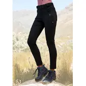 LASCANA Trekkinghose ACTIVE "Slim fit", Damen, Gr. 40, N-Gr, schwarz, Web, Obermaterial: 74% Viskose, 22% Polyamid, 4% Elasthan, unifarben, lang, Hosen Trekkinghose, mit regulierbarem Bund