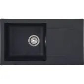 Respekta Einbauspüle , schwarz, B:78cm H:17cm T:43,5cm, Verbundwerkstoff, Küchenspülen, Einbauspüle