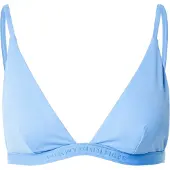 Tommy Hilfiger Triangel-Bikini-Top "TRIANGLE FIXED RP", Damen, Gr. M (38), N-Gr, blau (blau spell), Polyamid, SWIMWEAR, unifarben, Bikini-Oberteile Triangel-Bikini-Top, mit Logoschriftzug