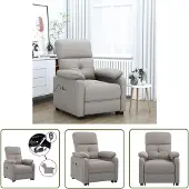 The Living Store Relaxsessel Elektrisch Taupe Stoff