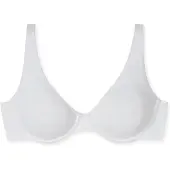 Schiesser Bügel-BH "Unique Micro", Damen, Gr. 95, Cup E, weiß (100, weiß), Obermaterial: 70% Polyamid, 30% Elasthan, unifarben, körpernah, BHs Bügel-BH, mit geformten Cups