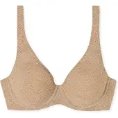 Schiesser Bügel-BH "Air", Damen, Gr. 80, Cup D, beige (411, maple), Microtouch, Obermaterial: 85% Polyamid, 15% Elasthan, unifarben, bequem, BHs Bügel-BH, mit Spacer-Lining