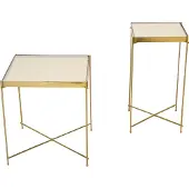 HOFMANN LIVING AND MORE Beistelltisch, gold (goldfarben, goldfarben, champagner), B:32cm H:60cm T:32cm, , Tische, Beistelltisch