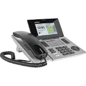 AGFEO ST 56, IP-Telefon, Silber, Kabelgebundenes Mobilteil, 5000 Eintragungen, LCD, Blau