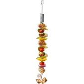 GEFU Grillspieß "BBQ", silber, B:1,8cm H:2cm L:45,2cm, Edelstahl, Spieße, Grillspieß, extra Lang, Abstreifer