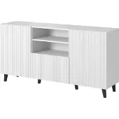 Cama Kommode PAFOS 150x42x82 weiß matt, Weiß, 1 Schublade(n), Mitteldichte Faserplatte (MDF), Einfarbig, Modern, Rechteckig