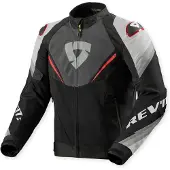REV'IT! Revit Quantum 3 Air Motorrad Textiljacke, schwarz/grau/rot, 2XL