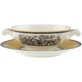 Villeroy & Boch Tasse "Suppentasse mit Untertasse Audun Ferme 400 ml bunt", bunt, Porzellan, Trinkgefäße, Tasse