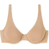 Schiesser Bügel-BH "Unique Micro", Damen, Gr. 90, Cup C, beige (411, maple), Obermaterial: 70% Polyamid, 30% Elasthan, unifarben, körpernah, BHs Bügel-BH, mit geformten Cups