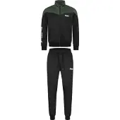 Lonsdale Trainingsanzug "CAUNTON", Herren, Gr. XXL, grün (schwarz, olive), Obermaterial: 95% Polyester, 5% Elasthan, Sportanzüge Trainingsanzug, mit Eingriffstaschen, aus Polyester und Elasthan