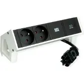 Bachmann Desk2 2Xute 1Xusb C 30W 0,2M Gst18 Ral9010