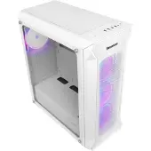 Genesis Irid 505 ARGB V2 White, Midi Tower, PC, Weiß, ATX, micro ATX, Mini-ATX, ABS, Stahl, Gehärtetes Glas, Gaming