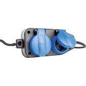 As Schwabe as - Schwabe 4-Fach Verteilersteckdose 230 V/16 A, Schwarz, 60673, IP44