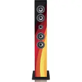 Ices IBT-6 Deutschland - Lautsprecherturm mit Bluetooth, FM-Radio, USB- und SD-Karten-Player - Deutschlandflagge