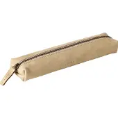 Clairefontaine Schlampermäppchen klein rund Leder beige Flying Spirit
