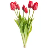 Botanic-Haus Kunstblume "Tulpenbündel", rot, B:20cm H:47cm T:20cm Ø:20cm, Kunststoff, Kunstpflanzen, Kunstblume