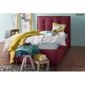 Maintal Polsterbett , rot, B:118cm L:210cm, Betten, Polsterbett