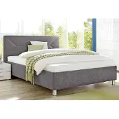 Maintal Polsterbett , grau, B:155cm L:210cm, Betten, Polsterbett