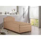 Maintal Polsterbett , braun (karamell), B:130cm, Betten, Polsterbett