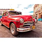 Papermoon Fototapete "Old Cuba Car", bunt, B:3,5m L:2,6m, Vlies, Tapeten, Fototapete