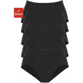 Petite fleur Taillenslip , Damen, Gr. 34, schwarz, Piqué, Obermaterial: 95% Baumwolle, 5% Elasthan, unifarben, körpernah, Unterhosen Taillenslip, aus weicher Pikee-Qualität, Topseller