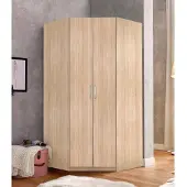 Priess Eckkleiderschrank "Husum", braun (struktureichefarben hell), H:196cm, Schränke, Eckkleiderschrank