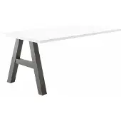 Mäusbacher Anbautisch MÄUSBACHER "Mio", weiß (graphit, weiß matt), B:160cm H:75cm T:70cm, Holzwerkstoff, Ansatztischplatten, Anbautisch
