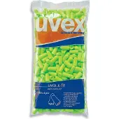 Uvex x-fit Gehörschutzstöpsel SNR 37 dB, Größe M - Inhalt: 200 Paar lose im Nachfüllbeutel grün M - 2112003 - grün
