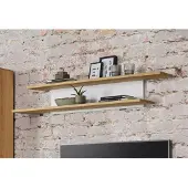VOGL Möbelfabrik Wandboard VOGL MÖBELFABRIK, weiß (altholzeiche, weiß), B:124cm H:25cm T:24cm, Regale, Wandboard, Breite 142 cm