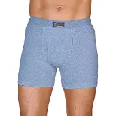 Witt Schlüpfer "Hose kurz Hose kurz 2 Stück", Herren, Gr. 5, 2 Stk., Feinripp, blau (jeansblau, meliert), Feinripp, , Unterhosen Schlüpfer