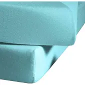 Fleuresse Betttuch "Colours", blau (eisblau), B:220cm L:260cm, Mako-Satin, Obermaterial: 100% Baumwolle, Bettlaken, Betttuch, offenes Bettlaken