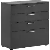 Schildmeyer Aktenschrank "Serie 1500", grau (anthrazit), B:80,2cm H:84,2cm T:41cm, FSC-zertifizierter Holzwerkstoff, Schränke, Aktenschrank