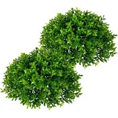 Creativ Green Kunstpflanze "Teeblatt-Halbkugel", grün, H:12cm Ø:28cm, Kunststoff, Kunstpflanzen, Kunstpflanze