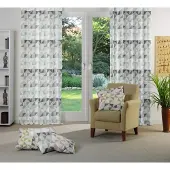 Wirth Vorhang "Berlare" Gr. 1, grün (mint), B:132cm H:145cm, Jacquard, Baumwolle, Polyester, Gardinen, Vorhang
