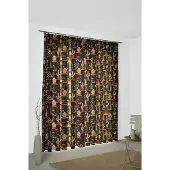 Wirth 1100000002199 "Oakham" Gr. 1, orange (terrakotta, schwarz), B:130cm H:150cm, Polyester, Gardinen, 1100000002199
