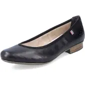Rieker Ballerina , Damen, Gr. 36, Synthetik, schwarz (schwarz, schwarz), Leder, Schuhe Ballerina, Pumps, Business Schuh in schlichter Eleganz, Topseller