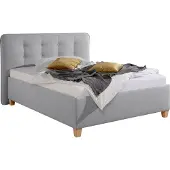 Maintal Polsterbett , grau, B:158cm L:210cm, Betten, Polsterbett, inklusive Bettkasten