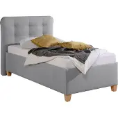 Maintal Polsterbett , grau, B:108cm L:210cm, Betten, Polsterbett, inklusive Bettkasten