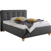 Maintal Polsterbett , grau (anthrazit), B:158cm L:210cm, Betten, Polsterbett, inklusive Bettkasten