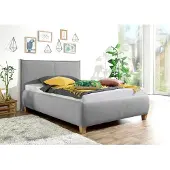 Maintal Polsterbett , grau, B:153cm L:214cm, Betten, Polsterbett, mit Bettkasten