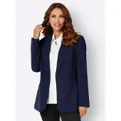 Witt Blusenblazer "Blazer Blazer in langer Form", Damen, Gr. 36, blau (marine), Elegant, Blazer Blusenblazer