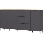Germania Sideboard California in Eichefarben/Graphitfarben
