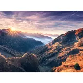 Papermoon Fototapete "Foggy Mountain View", bunt, B:2,5m L:1,86m, Vlies, Tapeten, Fototapete