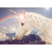 Papermoon Fototapete "Unicorn Rainbow", bunt, B:3,5m L:2,6m, Vlies, Tapeten, Fototapete