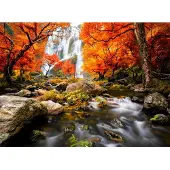 Papermoon Fototapete "Autumn Waterfall", bunt, B:3m L:2,23m, Vlies, Tapeten, Fototapete