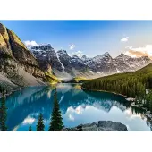 Papermoon Fototapete "Moraine Lake Rocky Mountains", bunt, B:3m L:2,23m, Vlies, Tapeten, Fototapete