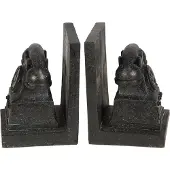 Ambiente Haus Buchstütze "Telefon-Buchstützen 16cm", grau (antikschwarz), B:23cm H:16cm T:10cm, Polyresin, Buchstützen, Buchstütze