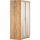 Priess Eckkleiderschrank "Husum", beige (astkernbuchefarben), H:196cm, Schränke, Eckkleiderschrank