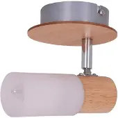 Näve Wandleuchten - 1er Wand-/Deckenspot "TODTNAU", Wandlampe im Scandi Style, ausMetall und Kunststoff in natur, 18 cm hoch, Maße 10 x 17 cm, E14-Fassung